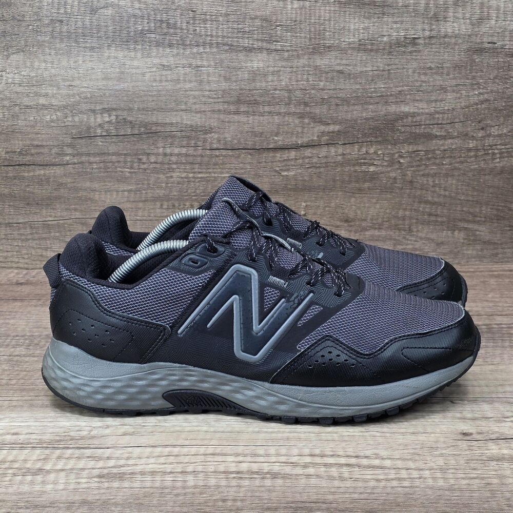 New Balance 410v8 Men's Size 11.5 4E Black Grey Trail Running Shoes MT410LB8